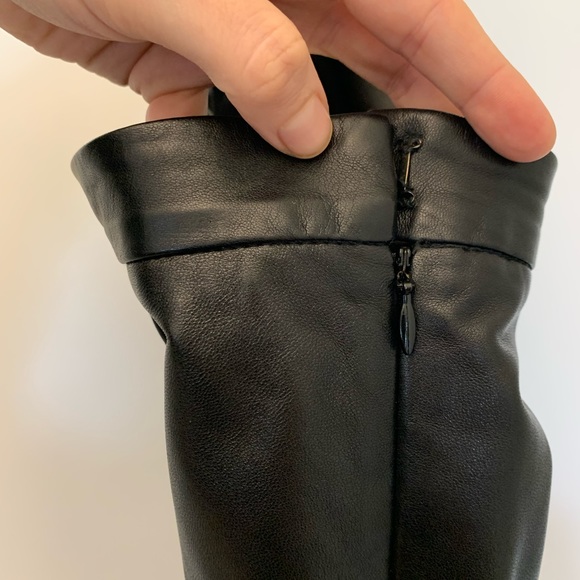 Longchamp black lamb leather pants size S, made in Italy. - Picture 6 of 7